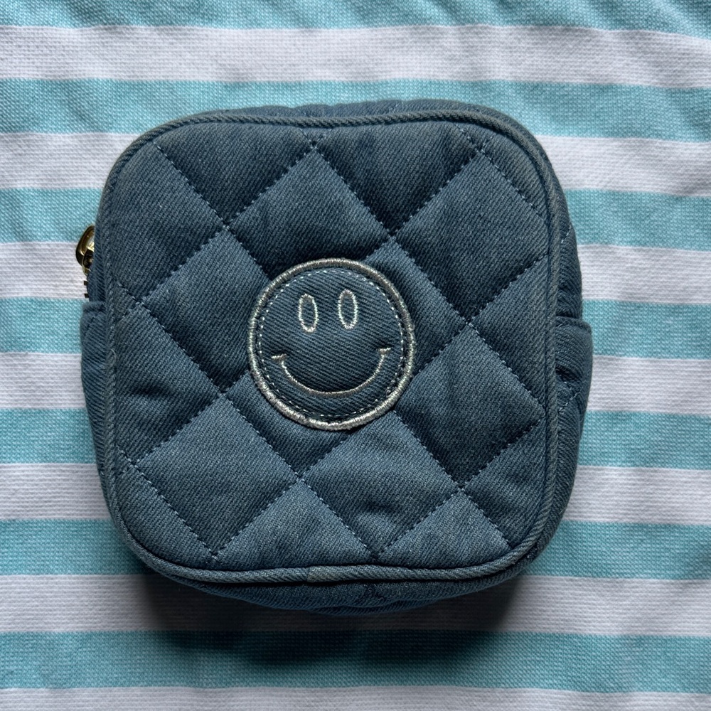 SCL quilted denim mini pouch
